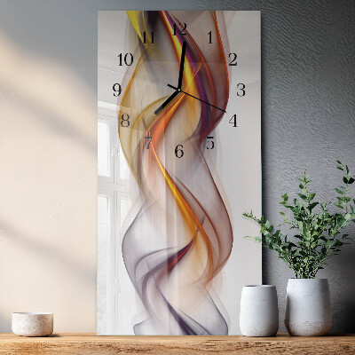 Glass wall clock vertical Abstraction