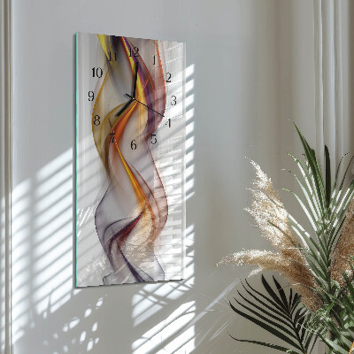 Glass wall clock vertical Abstraction