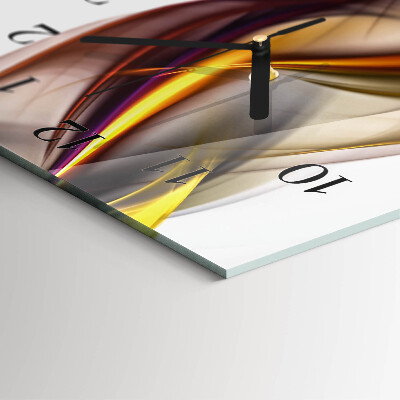 Glass wall clock vertical Abstraction