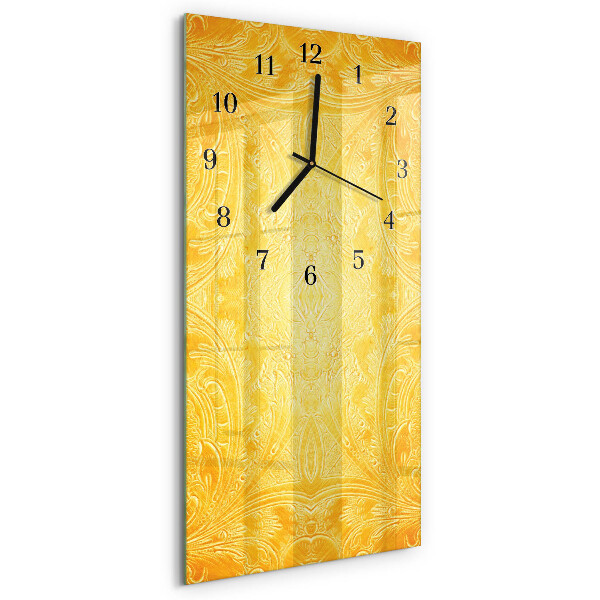 Glass wall clock vertical Abstraction