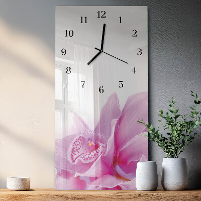 Vertical wall clock Orchid