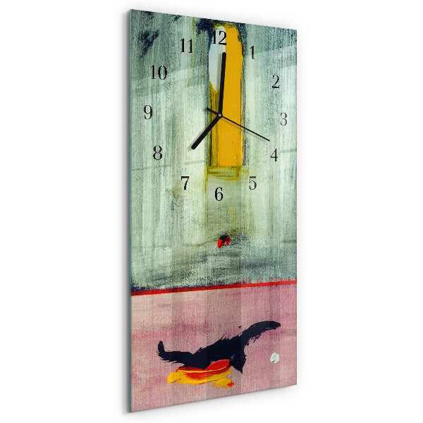Vertical wall clock Colorful pattern