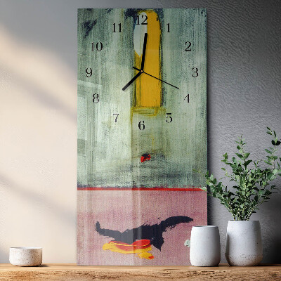 Vertical wall clock Colorful pattern