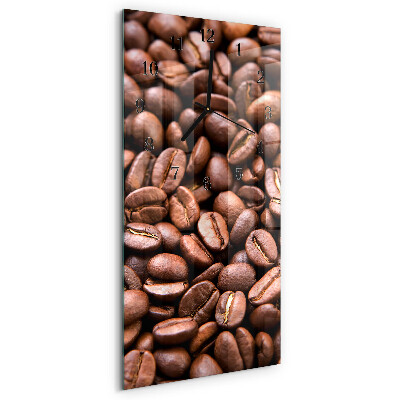 Modern vertical wall clock Caffeine beans