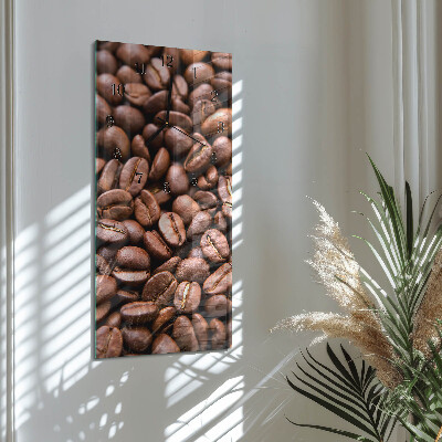 Modern vertical wall clock Caffeine beans
