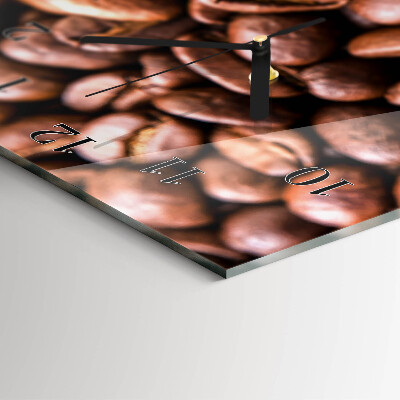 Modern vertical wall clock Caffeine beans