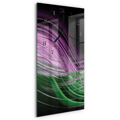Modern vertical wall clock Abstract art