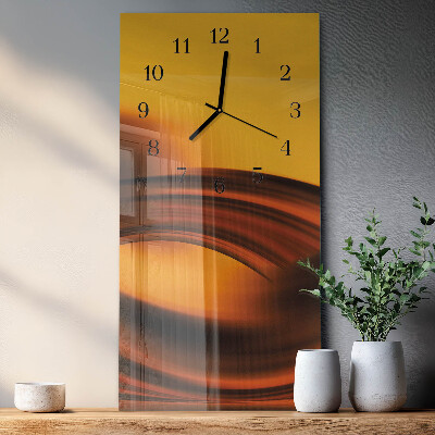 Vertical rectangular wall clock Abstraction