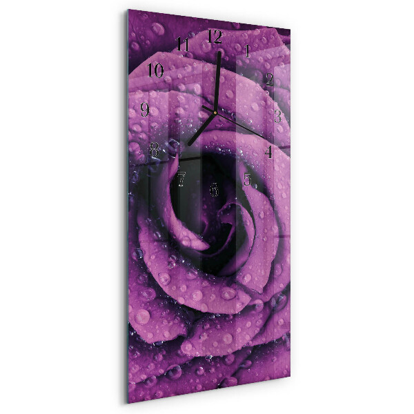 Vertical wall clock Rose