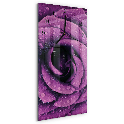Vertical wall clock Rose