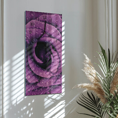 Vertical wall clock Rose