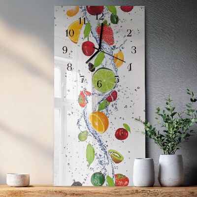 Modern vertical wall clock Fruit