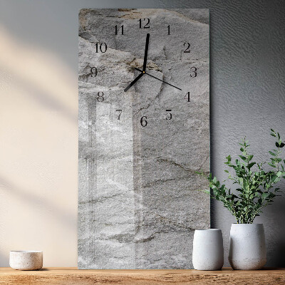 Glass clock vertical Stone
