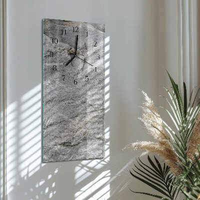 Glass clock vertical Stone