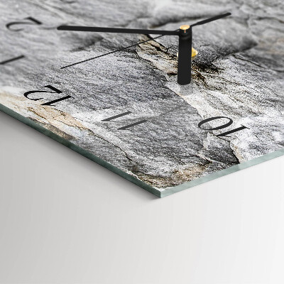 Glass clock vertical Stone