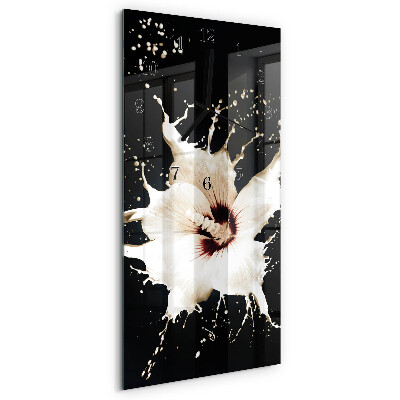 Vertical rectangular wall clock Flower