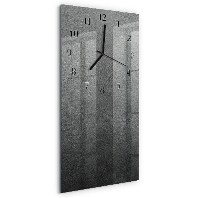Glass wall clock vertical Marble wall