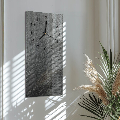 Glass wall clock vertical Marble wall