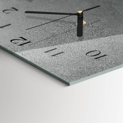 Glass wall clock vertical Marble wall