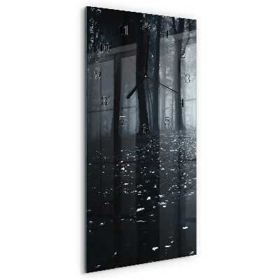 Vertical rectangular wall clock Forest