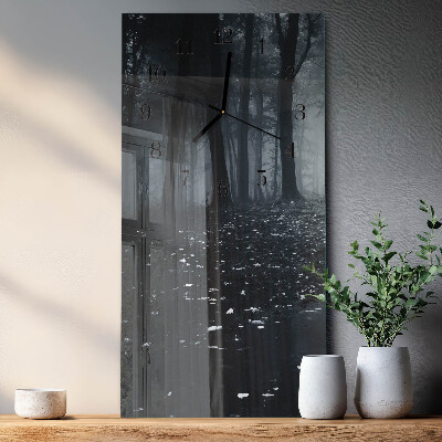 Vertical rectangular wall clock Forest