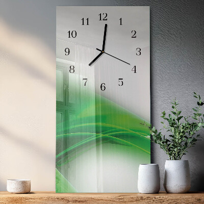 Glass wall clock vertical Pattern