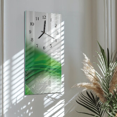 Glass wall clock vertical Pattern