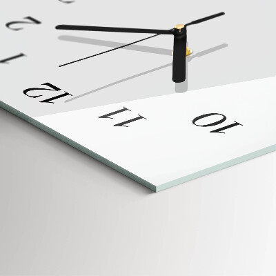 Glass wall clock vertical Pattern