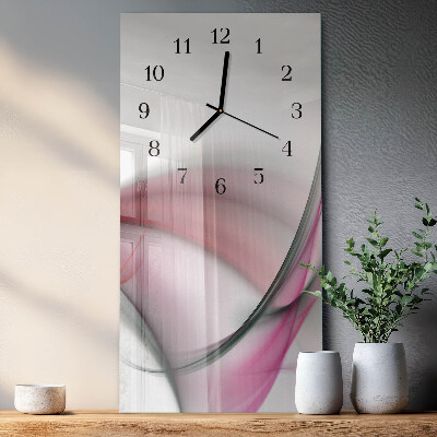 Modern vertical wall clock Abstract art