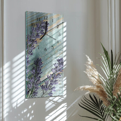 Vertical rectangular wall clock Lavender