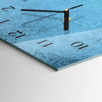 Glass wall clock vertical Ice pattern