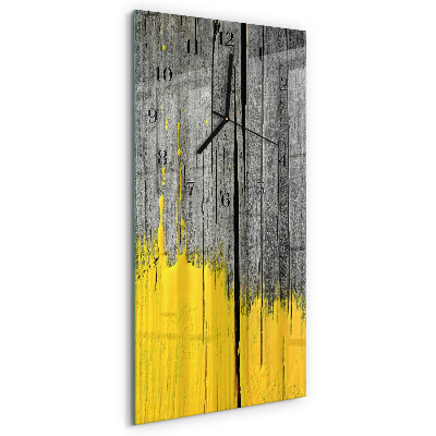 Vertical rectangular wall clock Wooden board