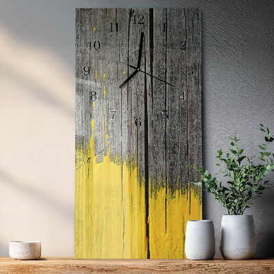 Vertical rectangular wall clock Wooden board