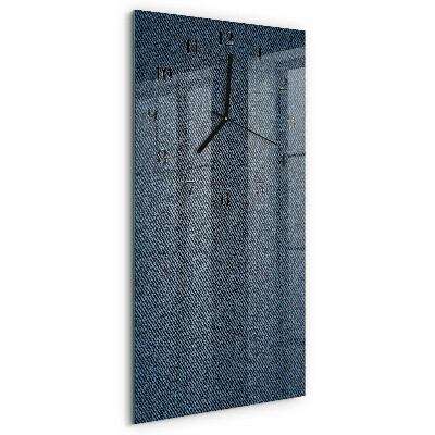 Glass wall clock vertical Plastic