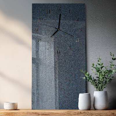 Glass wall clock vertical Plastic