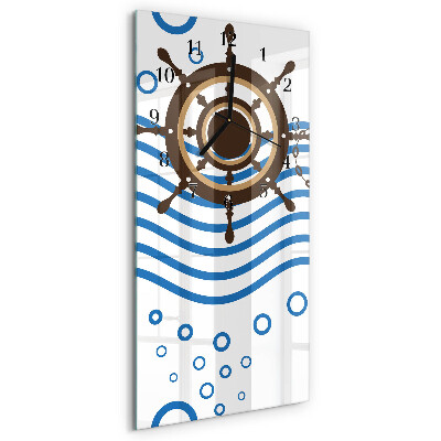Vertical rectangular wall clock Stere