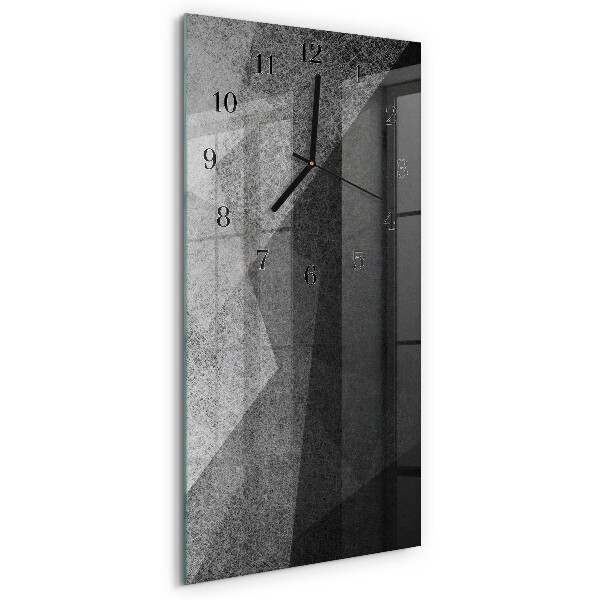 Glass wall clock vertical Pattern