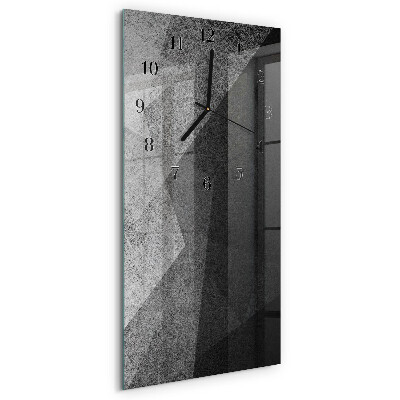 Glass wall clock vertical Pattern
