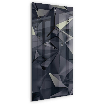 Modern vertical wall clock Triangles