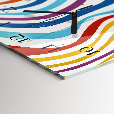 Vertical rectangular wall clock Waves