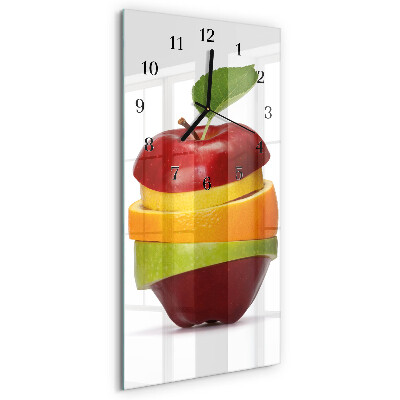 Modern vertical wall clock Fruit