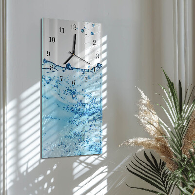 Modern vertical wall clock Water