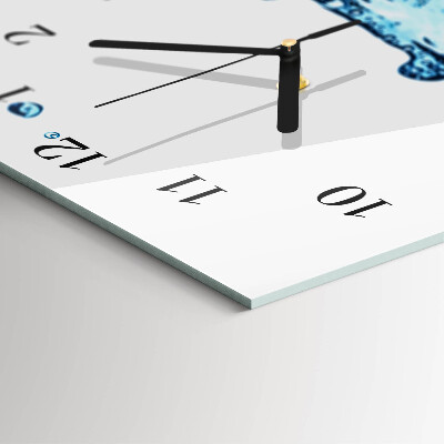 Modern vertical wall clock Water