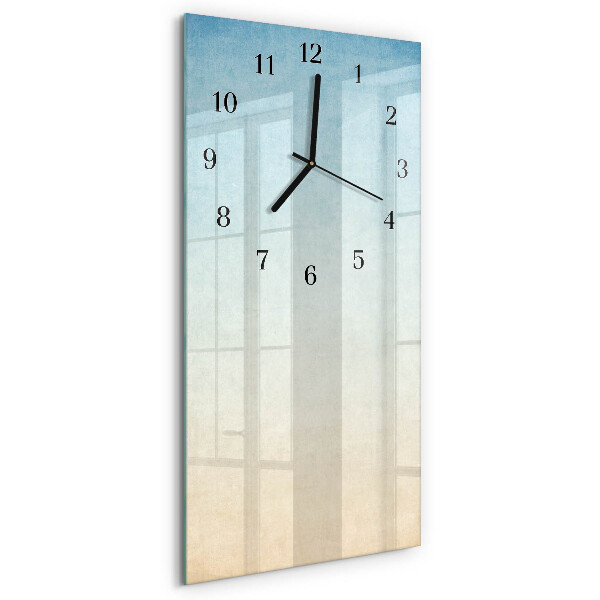 Glass wall clock vertical Pattern