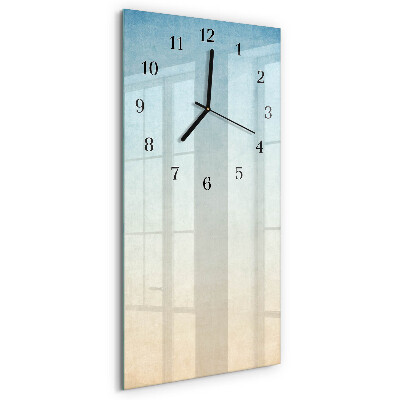 Glass wall clock vertical Pattern