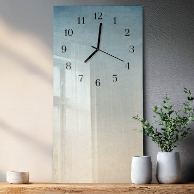 Glass wall clock vertical Pattern