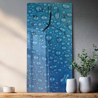 Vertical rectangular wall clock A drop of water