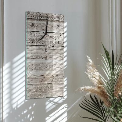 Vertical wall clock Wooden slats