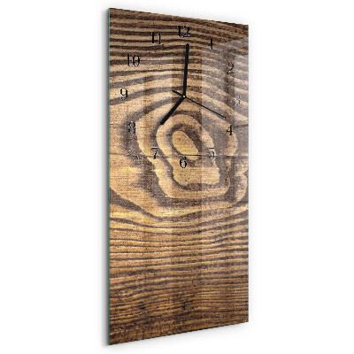 Modern vertical wall clock Wood