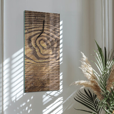 Modern vertical wall clock Wood